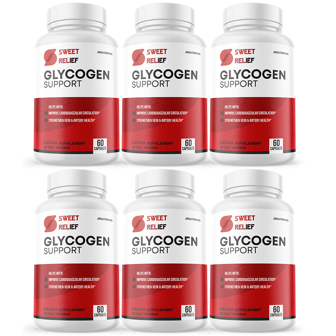 Sweet Relief Glycogen - Dietary Supplement 60 Capsules (6 Pack)